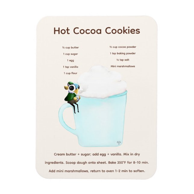 Magnet Flexible Aimant de recette de cookie au cacao chaud Eclipse (Vertical)
