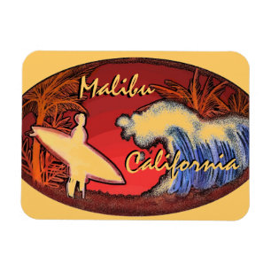 Magnet Flexible Aimant de rectangle d'art de vague de surfer de