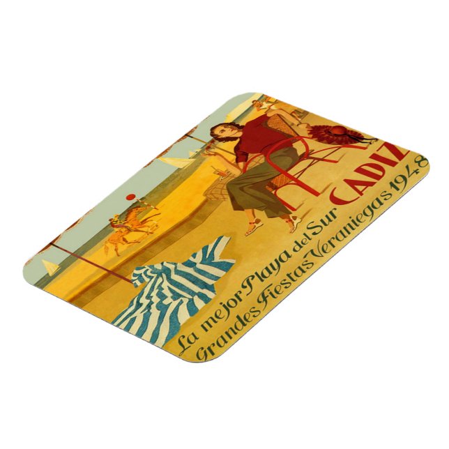 Magnet Flexible Aimant de Réfrigérateur Annonce Vintage Cadix (Côté Gauche)