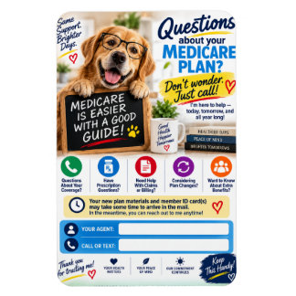 Magnet Flexible Aimant de réfrigérateur pour client Medicare | Rét