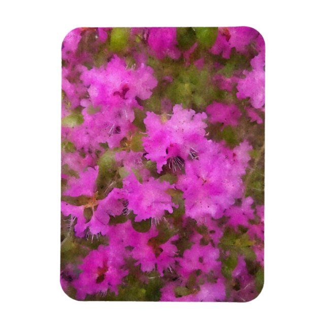 Magnet Flexible Aimant de réfrigérateur - Rhododendrons violets (Vertical)