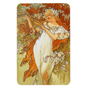 Magnet Flexible Aimant de ressort de Nouveau Alphonse Mucha d'art