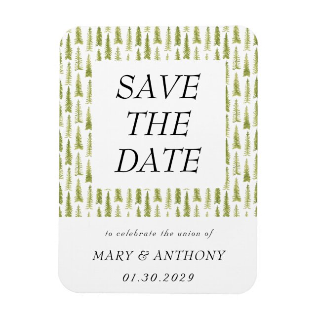 Magnet Flexible Aimant de sauvegarde de date de mariage à l'aquare (Vertical)