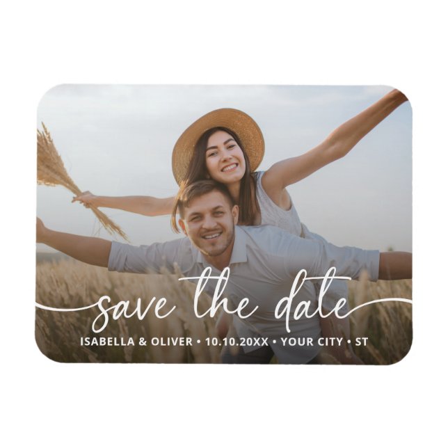 Magnet Flexible Aimant de sauvegarde de date de photo de script mo (Horizontal)