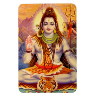 Magnet Flexible Aimant de seigneur Shiva Meditating Premium Flexi