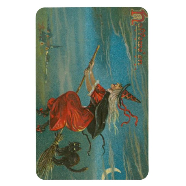Magnet Flexible Aimant de sorcière d'Halloween (Vertical)