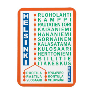 Magnet Flexible Aimant de stations de métro de Helsinki
