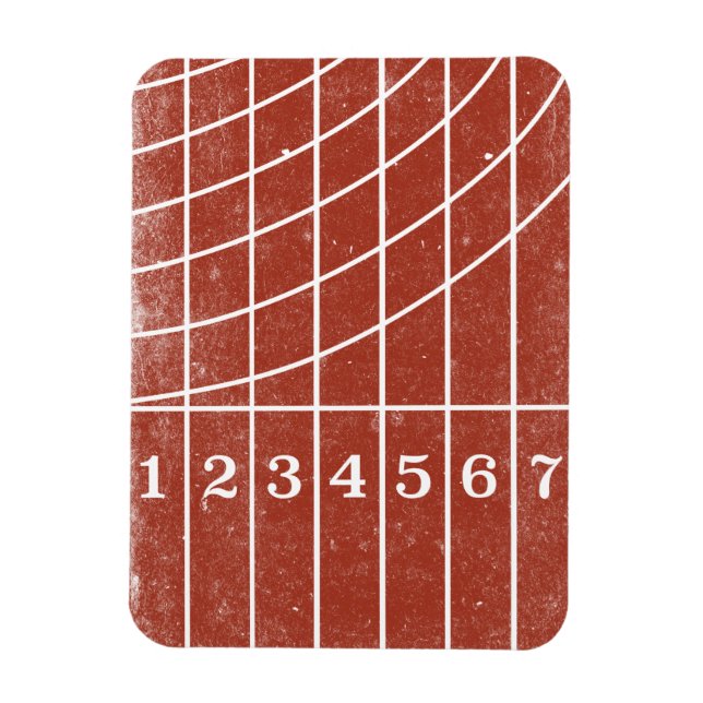 Magnet Flexible Aimant de style déprimé de la piste rouge (Vertical)