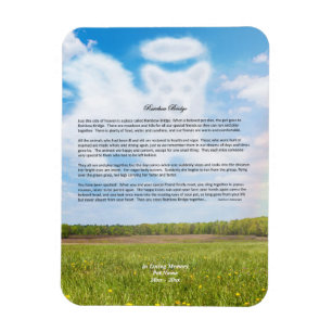 Magnet Flexible Aimant de Sympathie pour chien de Rainbow Bridge