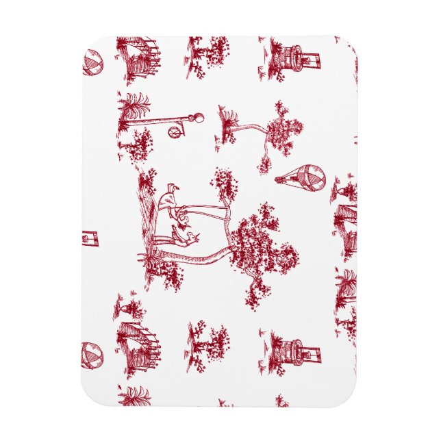 Magnet Flexible Aimant de toile rouge Unicorne (Vertical)