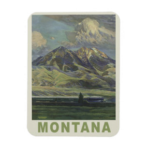 Magnet Flexible Aimant de Vintage voyage du Montana Etats-Unis