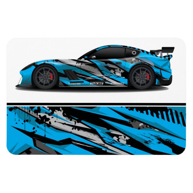 Magnet Flexible Aimant de voiture de course (Horizontal)