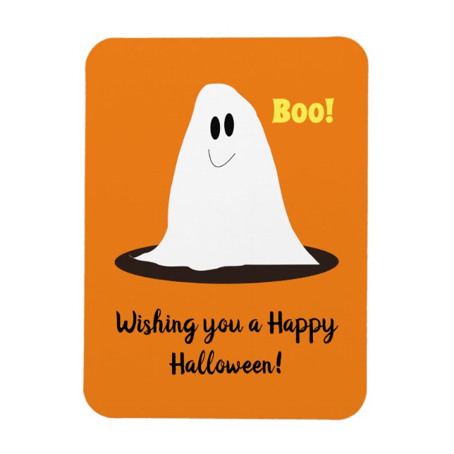 Magnet Flexible Aimant d'Halloween fantôme souriant (Vertical)