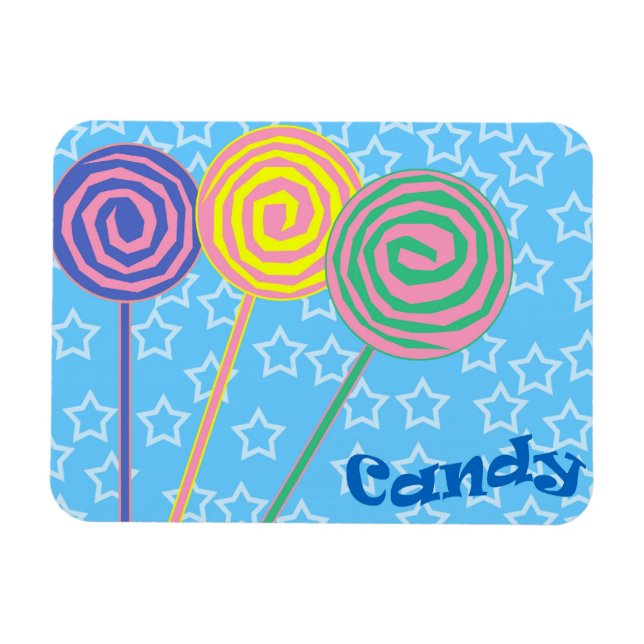 Magnet Flexible Aimant d'illustration de bonbons colorés (Horizontal)