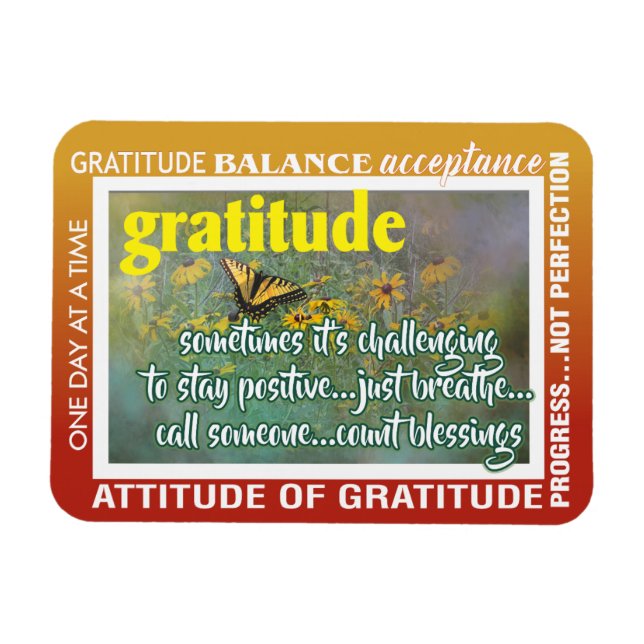 Magnet Flexible aimant d'inspiration de gratitude (Horizontal)