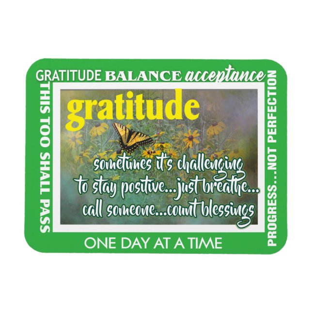Magnet Flexible aimant d'inspiration de gratitude (Horizontal)