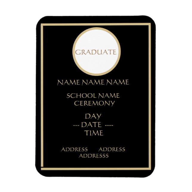 MAGNET FLEXIBLE AIMANT D'INVITATION POUR INSERT DE FIN D'ÉTUDES (Vertical)
