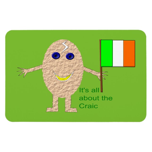 Magnet Flexible Aimant d'oeuf irlandais patriotique (Horizontal)