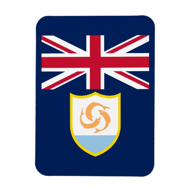 Magnet Flexible Aimant drapeau patriotique d'Anguilla (Vertical)