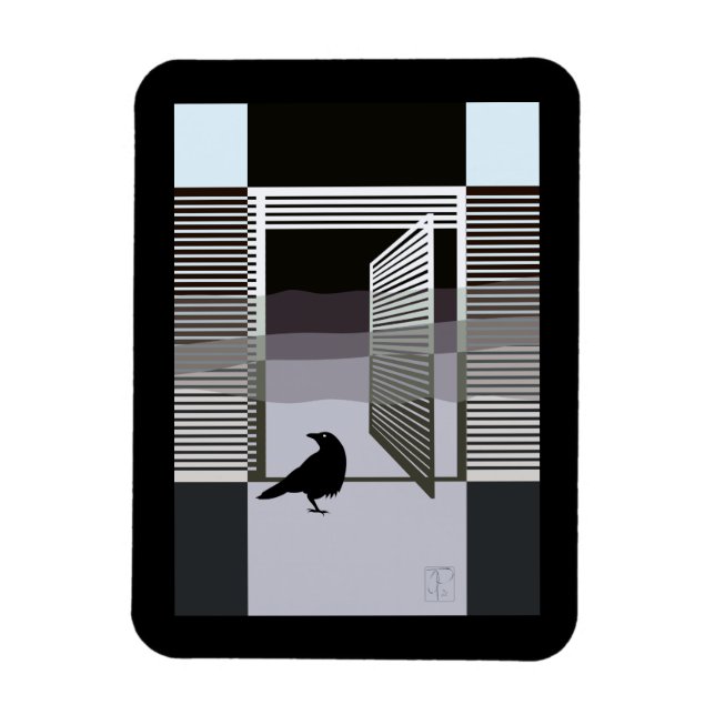 Magnet Flexible Aimant du Corbeau noir (Vertical)