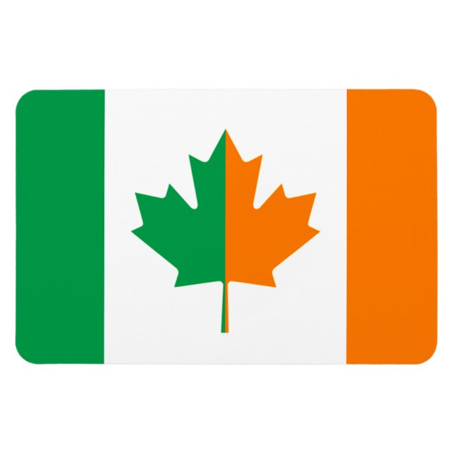 Magnet Flexible Aimant du drapeau canadien irlandais (Horizontal)