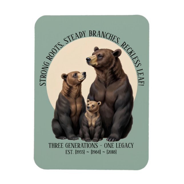 Magnet Flexible Aimant en forme d'ours en art folklorique représen (Vertical)