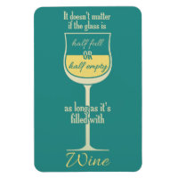 Aimant en verre de vin blanc