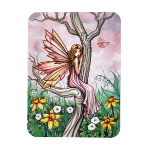 Magnet Flexible Aimant Fée Fleur de Narcisse de Printemps