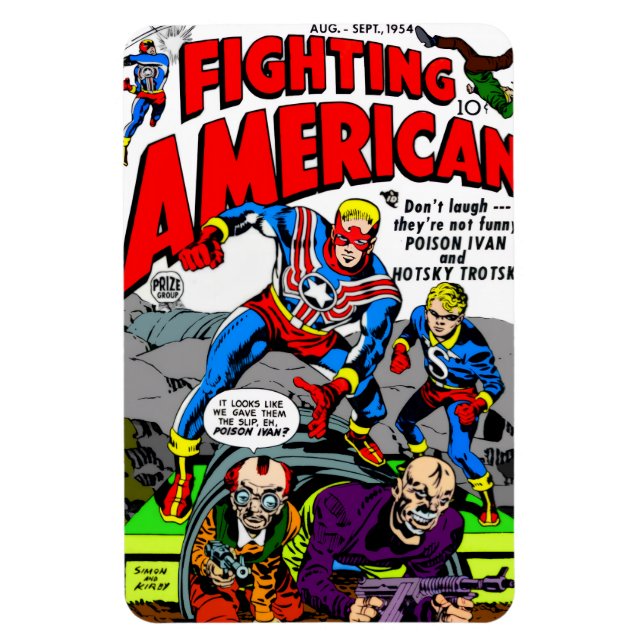 Magnet Flexible Aimant "Fighting American" des années 1950 (Vertical)