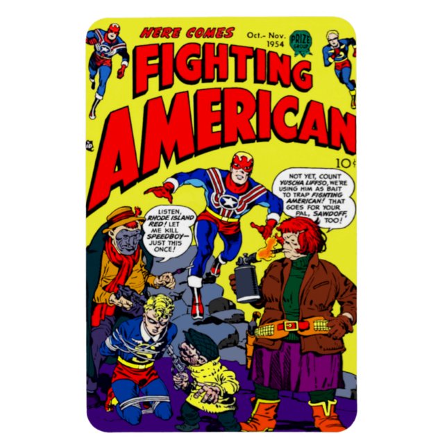 Magnet Flexible Aimant Fighting American des années 50 (Vertical)