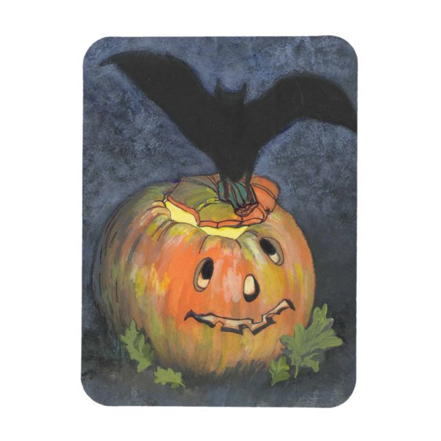 Magnet Flexible Aimant Flex de chaume Citrouille d'Halloween (Vertical)
