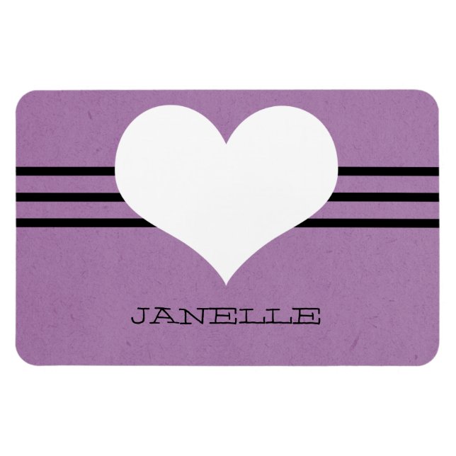 Magnet Flexible Aimant Flexi de coeur moderne violet (Horizontal)