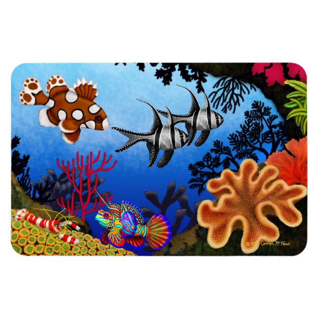 Magnet Flexible Aimant Flexi de la barrière de corail de l'océan P (Horizontal)