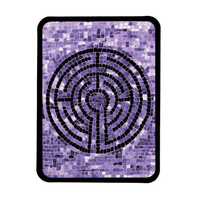 Magnet Flexible Aimant flexible 3x4 LABYRINTH VI - Noir (Vertical)