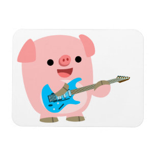 Magnet Flexible Aimant flexible de cochon de dessin mignon de Rock