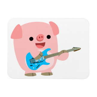 Magnet Flexible Aimant flexible de cochon de dessin mignon de Rock