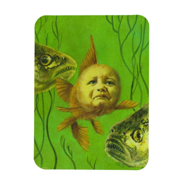 Magnet Flexible Aimant flexible de mutant de poisson d'or pour béb (Vertical)