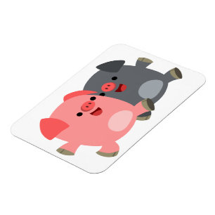 Magnet Flexible Aimant flexible de porcs noirs et blancs mignons