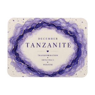 Magnet Flexible Aimant flexible en tanzanite, pierre de naissance