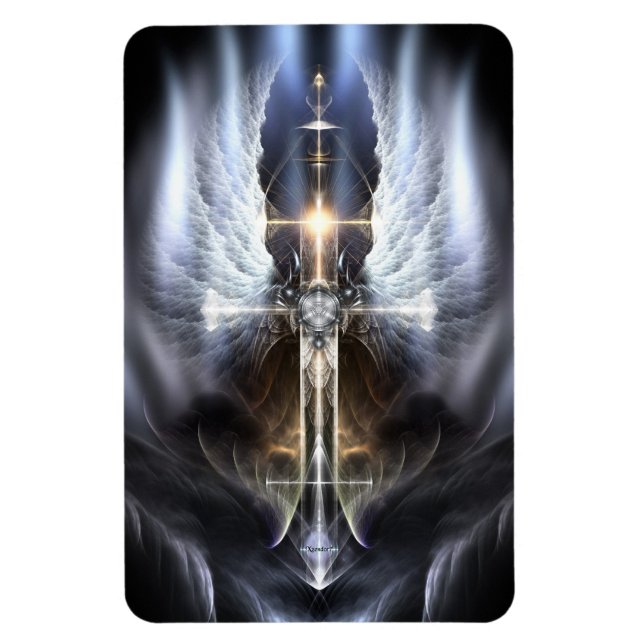 Magnet Flexible Aimant flexible Fractal Angel céleste (Vertical)