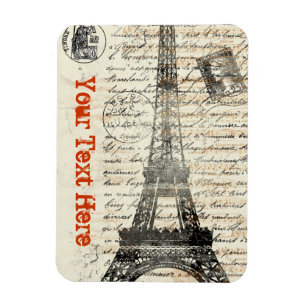 Magnet Flexible Aimant flexible français vintage de Tour Eiffel