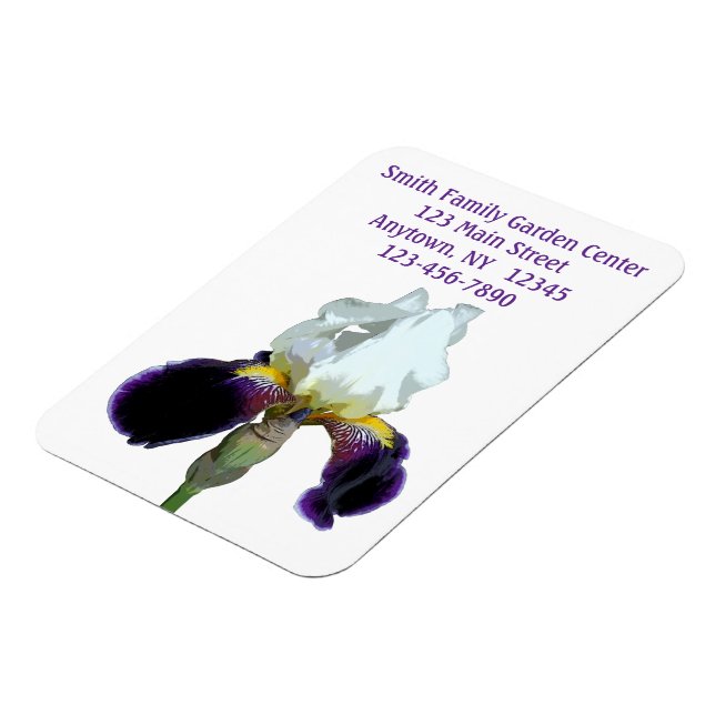Magnet Flexible Aimant flexible Iris violet et blanc (Côté Gauche)
