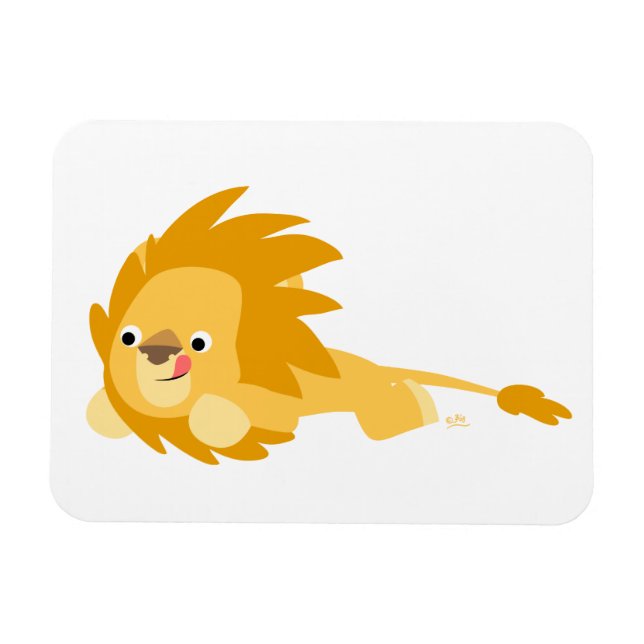 Magnet Flexible Aimant flexible Lion à caricature bondissante mign (Horizontal)