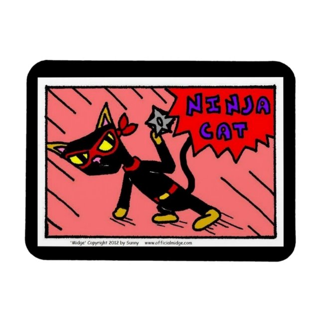 Magnet Flexible Aimant flexible Mel NINJA CAT (Horizontal)