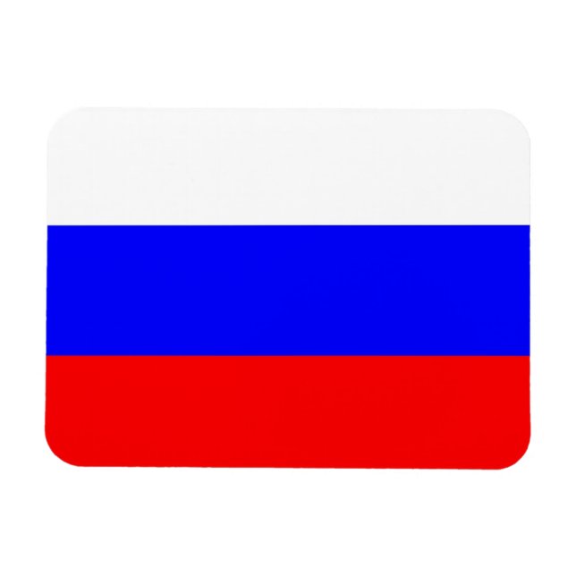 Magnet Flexible Aimant flexible patriotique avec drapeau de Russie (Horizontal)