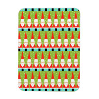 Aimant flexible Père Noël géométrique rétro