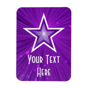 Magnet Flexible Aimant flexible Purple Star 'Text'
