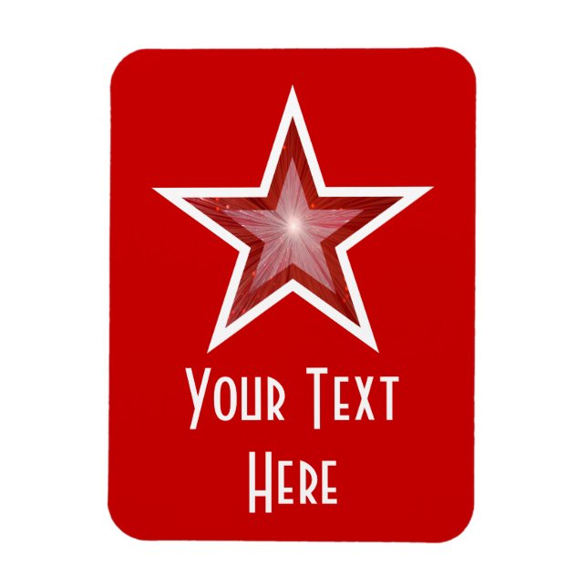 Magnet Flexible Aimant flexible Red Star 'Text' vertical rouge (Vertical)