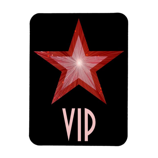 Magnet Flexible Aimant flexible Red Star 'VIP' noir (Vertical)