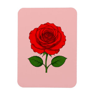 Magnet Flexible Aimant flexible Rose Rouge